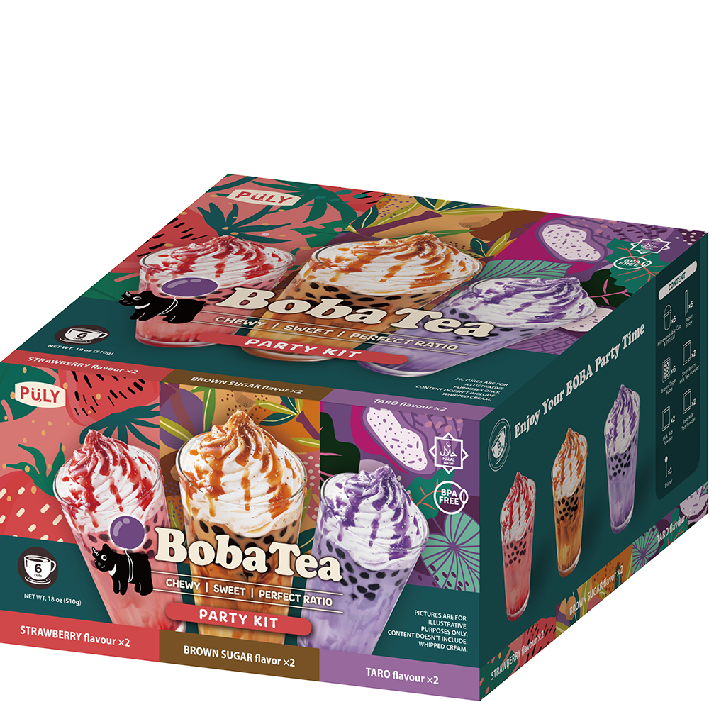 Party kit - 6 Servings /Brown Sugar/Strawberry/Taro flavor